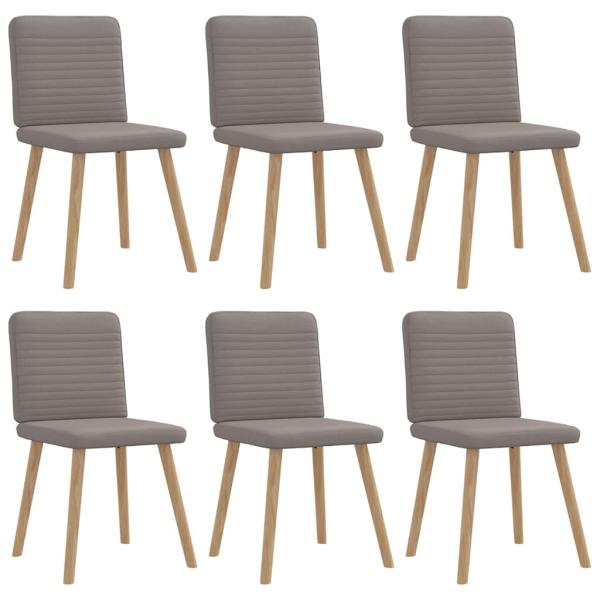 ARDEBO.de - Esszimmerstühle 6 Stk. Taupe Stoff