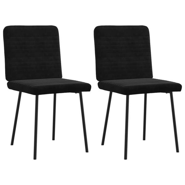 ARDEBO.de - Esszimmerstühle 2 Stk. Schwarz Samt