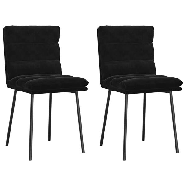 ARDEBO.de - Esszimmerstühle 2 Stk. Schwarz Samt