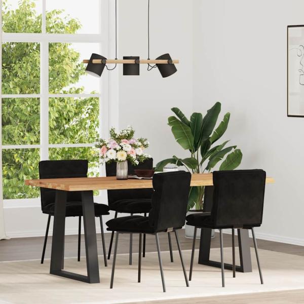 ARDEBO.de - Esszimmerstühle 4 Stk. Schwarz Samt