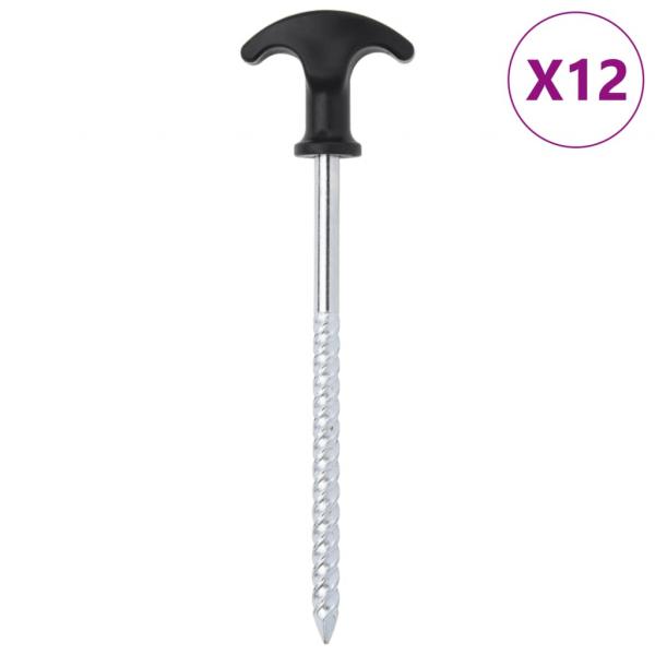 ARDEBO.de - Zeltheringe 12 Stk. 17 cm Ø7 mm Verzinkter Stahl