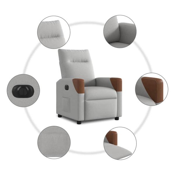 Relaxsessel Elektrisch Wolkengrau Stoff