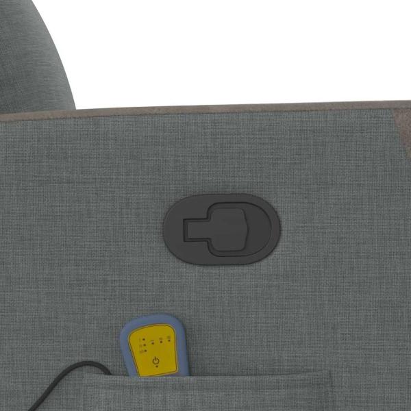 Massagesessel Dunkelgrau Stoff