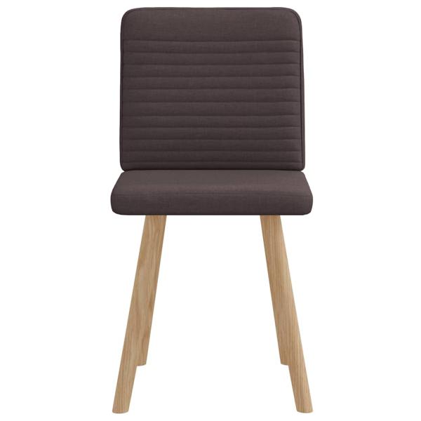 Esszimmerstühle 2 Stk. Dunkelbraun Stoff