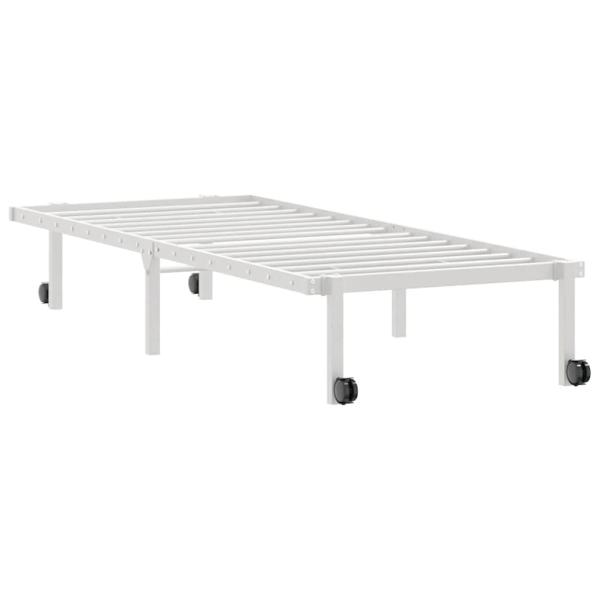 Bettgestell ohne Matratze Klappbar Weiß 80x200 cm Stahl
