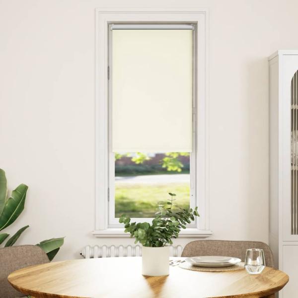 ARDEBO.de - Verdunkelungsrollo Cremeweiß 40x150cm Stoffbreite 35,7 cm