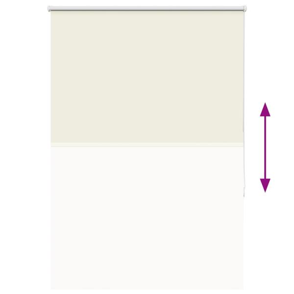 Verdunkelungsrollo Cremeweiß 100x150cm Stoffbreite 95,7cm