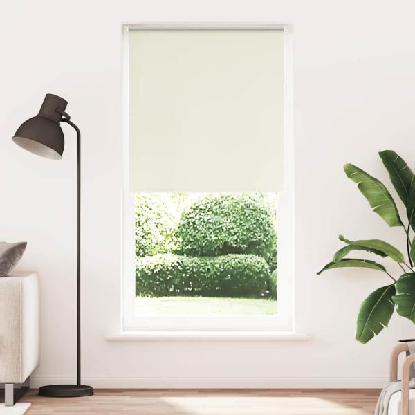 ARDEBO.de - Verdunkelungsrollo Cremeweiß 95x230cm Stoffbreite 90,7 cm