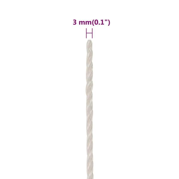 Arbeitsseil Weiß 3 mm 100 m Polypropylen