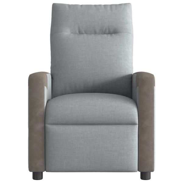 Massagesessel Hellgrau Stoff