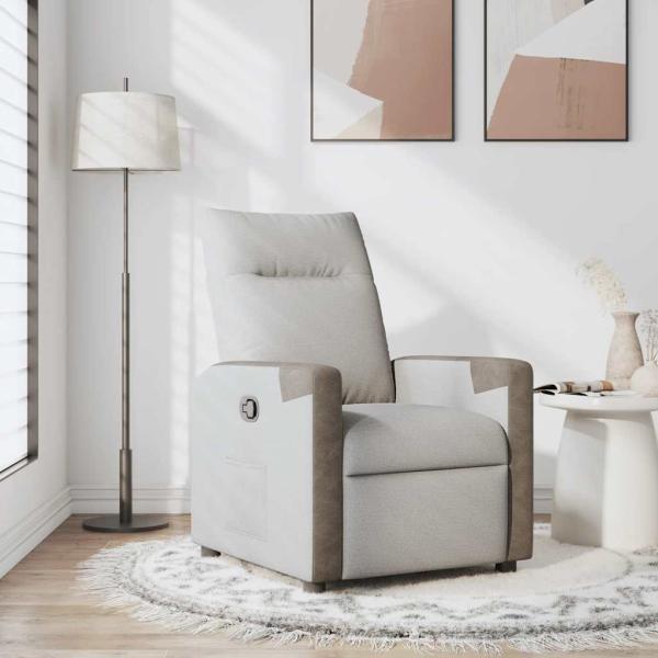 ARDEBO.de - Relaxsessel Wolkengrau Stoff