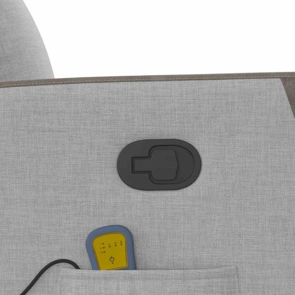 Massagesessel mit Aufstehhilfe Wolkengrau Stoff