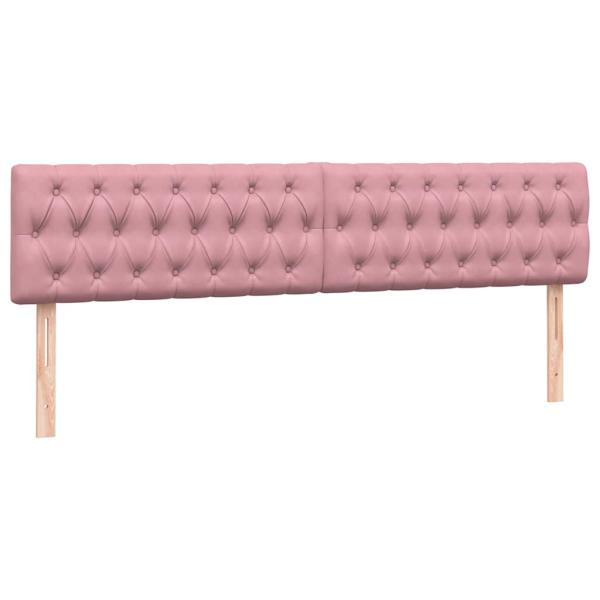 Boxspringbett mit Matratze Rosa 180x210 cm Samt