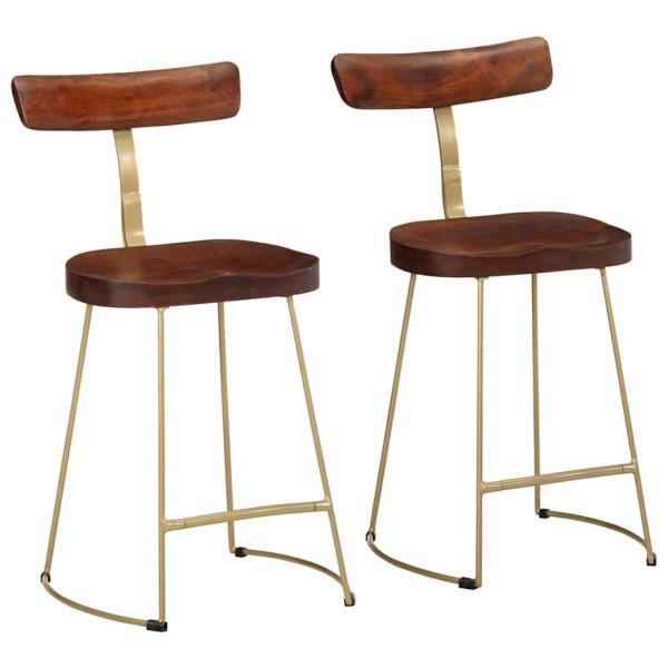 ARDEBO.de - Barhocker 2 Stk. 49x43x79 cm Mango Massivholz