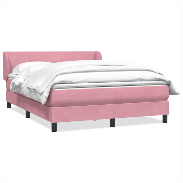 ARDEBO.de - Boxspringbett mit Matratze Rosa 160x210 cm Samt