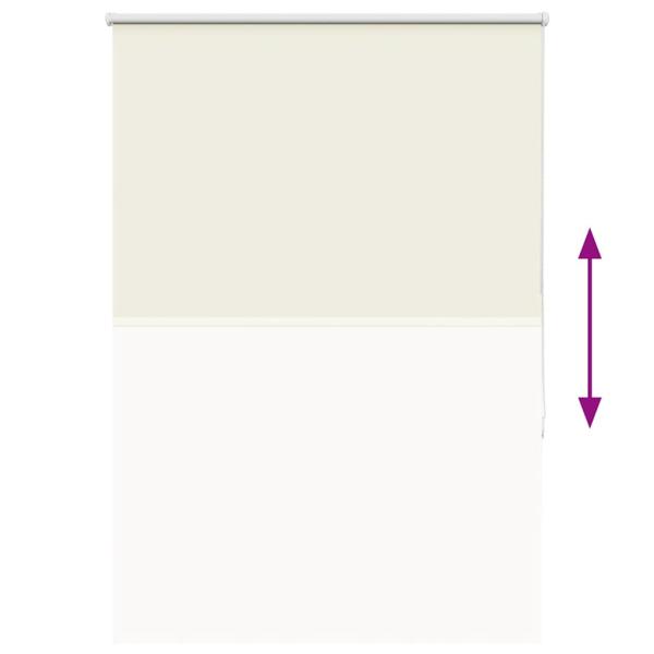 Verdunkelungsrollo Cremeweiß 95x130cm Stoffbreite 90,7 cm