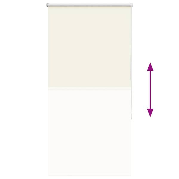 Verdunkelungsrollo Cremeweiß 70x150cm Stoffbreite 65,7 cm