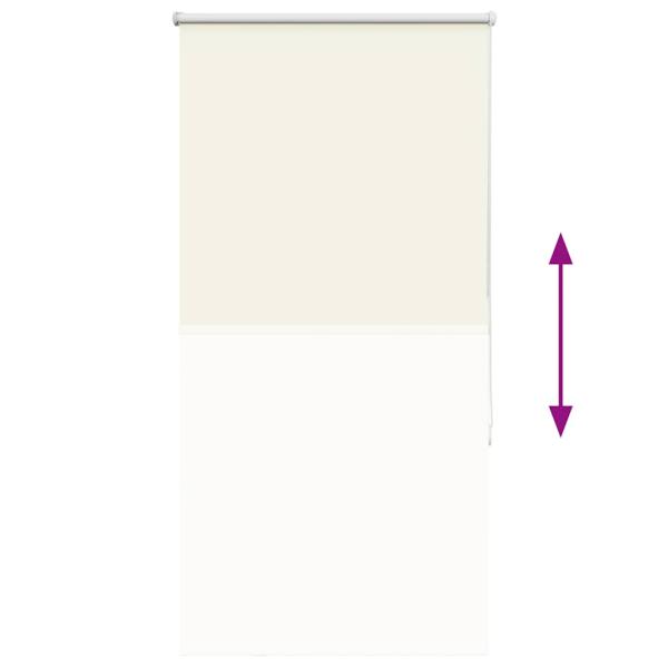 Verdunkelungsrollo Cremeweiß 70x130cm Stoffbreite 65,7 cm
