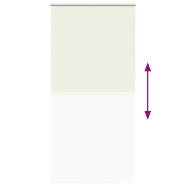 Verdunkelungsrollo Cremeweiß 90x230cm Stoffbreite 85,7 cm