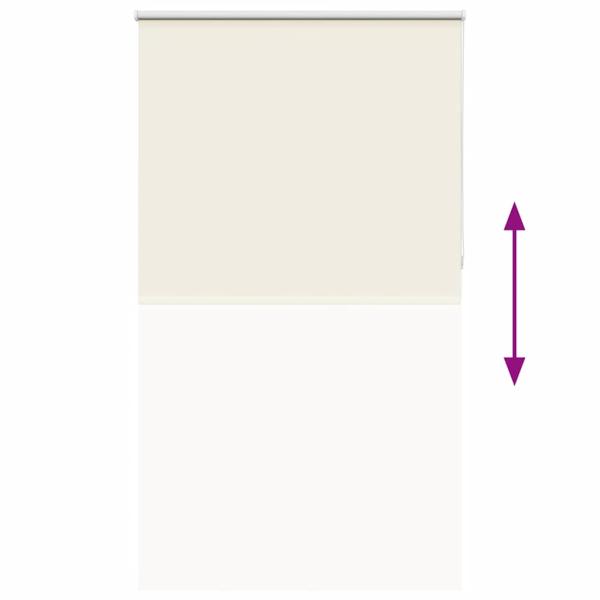 Verdunkelungsrollo Cremeweiß 120x230cm Stoffbreite 116,6cm