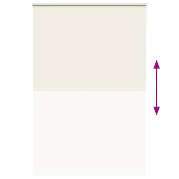 Verdunkelungsrollo Cremeweiß 155x210cm Stoffbreite 151,6cm