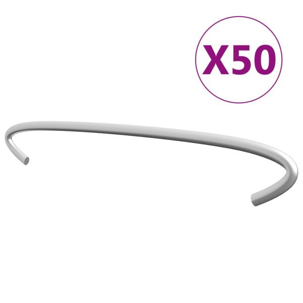 ARDEBO.de - Gabionen-Distanzhalter 50 Stk. Verzinkter Stahl 20 cm