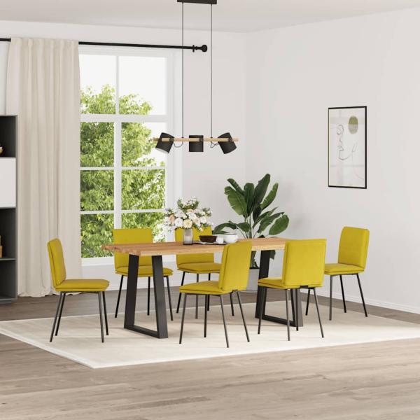 ARDEBO.de - Esszimmerstühle 6 Stk. Gelb Samt