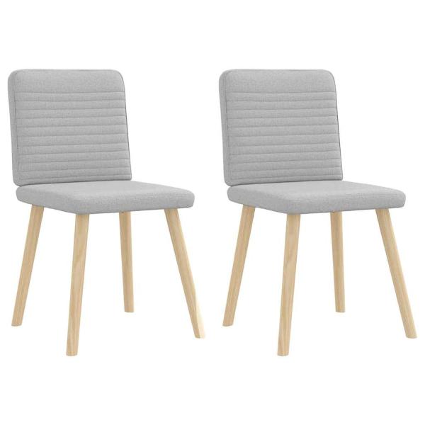 ARDEBO.de - Esszimmerstühle 2 Stk. Wolkengrau Stoff