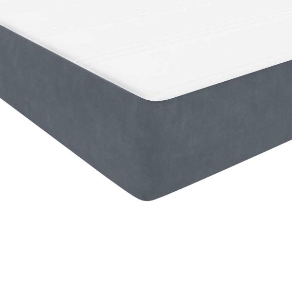 Boxspringbett mit Matratze Dunkelgrau 180x220 cm Samt