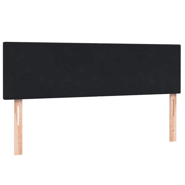 Boxspringbett mit Matratze Schwarz 160x210 cm Samt
