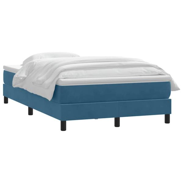 Boxspringbett mit Matratze Dunkelblau 120x210 cm Samt