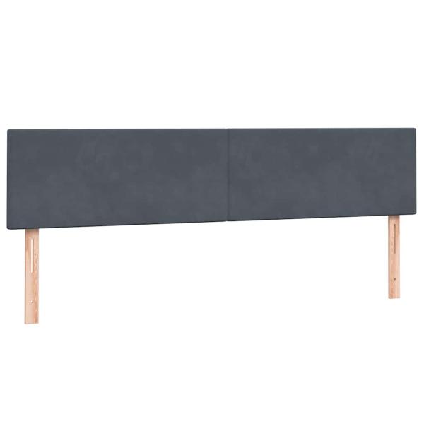 Boxspringbett mit Matratzen Dunkelgrau 180x220 cm Samt