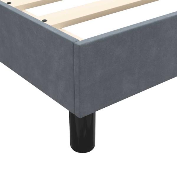 Boxspringbett mit Matratzen Dunkelgrau 180x220 cm Samt