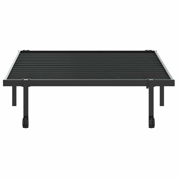 Bettgestell ohne Matratze Klappbar Schwarz 100x190 cm Stahl
