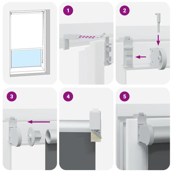 Verdunkelungsrollo Kaffeebraun 145x210 cm Stoffbreite 141,6 cm