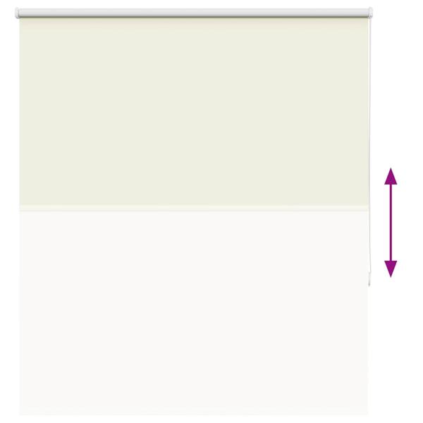 Verdunkelungsrollo Cremeweiß 125x150cm Stoffbreite 121,6cm