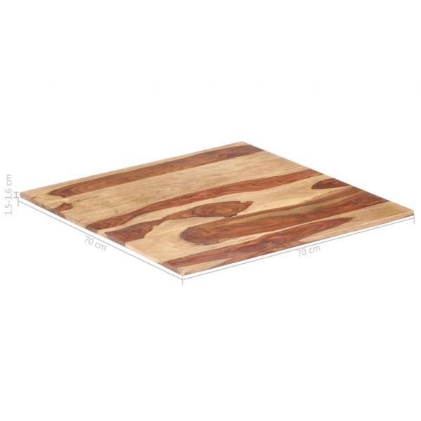Tischplatte Massivholz Palisander 15-16 mm 70×70 cm