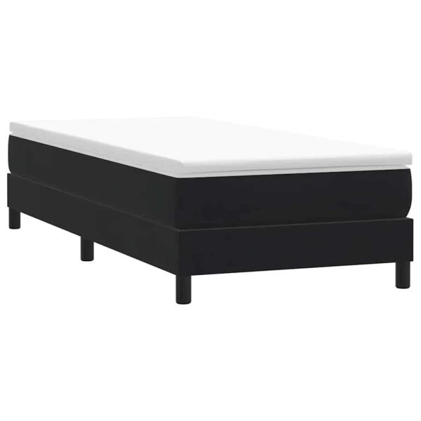 Boxspringbett mit Matratze Schwarz 90x210 cm Samt