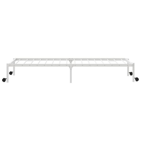 Bettgestell ohne Matratze Klappbar Weiß 100x200 cm Stahl