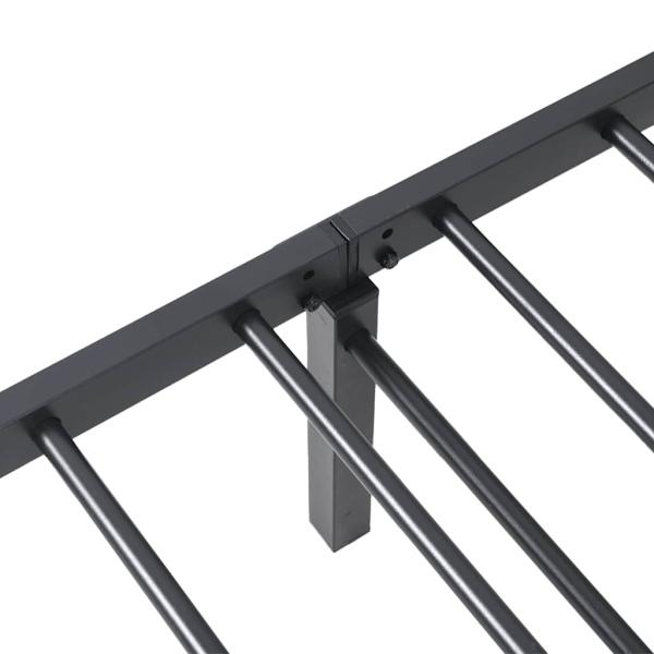 Bettgestell ohne Matratze Klappbar Schwarz 90x200 cm Stahl