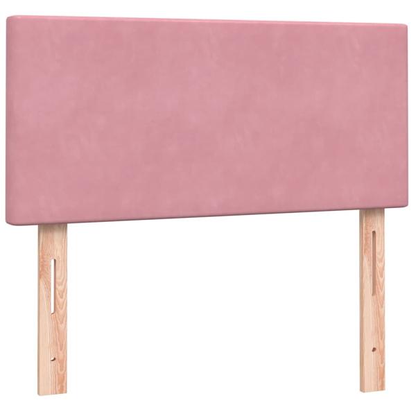 Boxspringbett mit Matratze Rosa 90x210 cm Samt