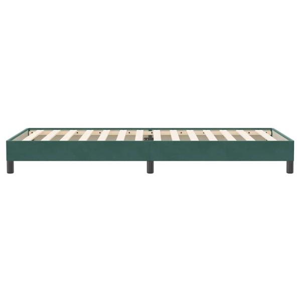 Boxspringbett ohne Matratze Dunkelgrün 90x220 cm Samt
