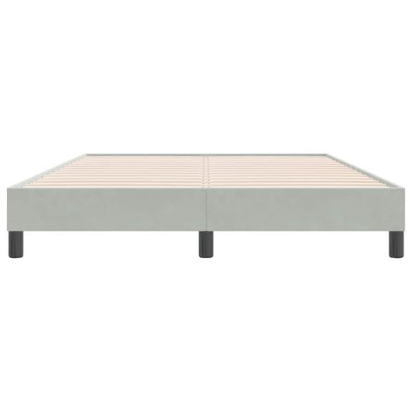 Boxspringbett ohne Matratze Hellgrau 160x220 cm Samt