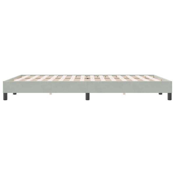 Boxspringbett ohne Matratze Hellgrau 160x220 cm Samt