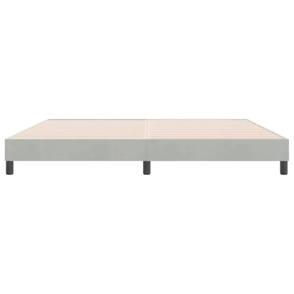 Boxspringbett ohne Matratze Hellgrau 180x220 cm Samt