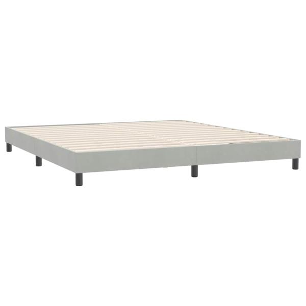 Boxspringbett ohne Matratze Hellgrau 180x220 cm Samt