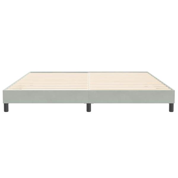 Boxspringbett ohne Matratze Hellgrau 200x220 cm Samt
