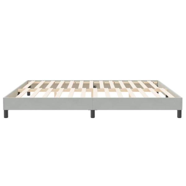 Boxspringbett ohne Matratze Hellgrau 200x220 cm Samt