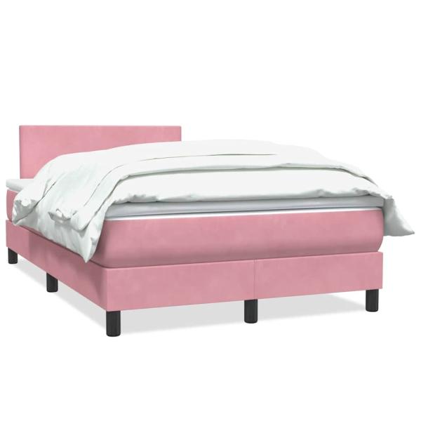 Boxspringbett mit Matratze Rosa 120x220 cm Samt