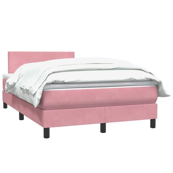 Boxspringbett mit Matratze Rosa 120x220 cm Samt